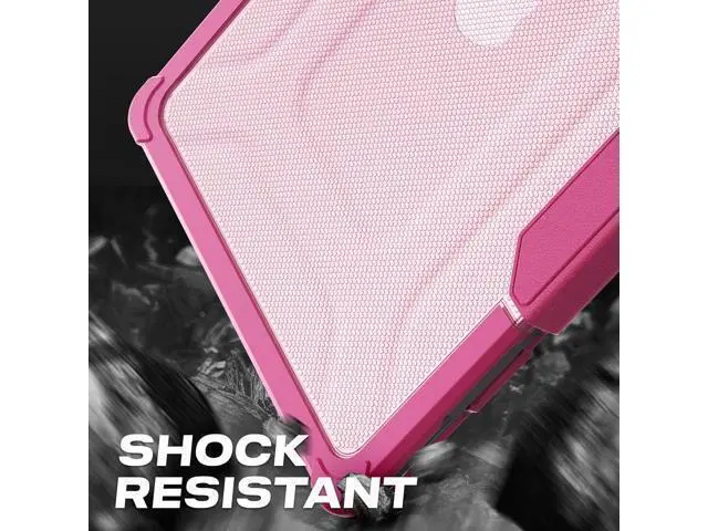 Alt view image 5 of 7 - Deuninker Case for MacBook Pro 14 inch, Shock-Absorbing Protection with Folding Stand &Mouse Pad Case for MacBook Pro 14 inch, Pink
