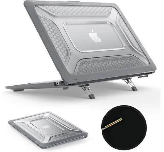 Main image of Deuninker Case for MacBook Air 15 inch, Shock-Absorbing Protection with Folding Stand &Mouse Pad Case for MacBook Air 15 inch, Gray