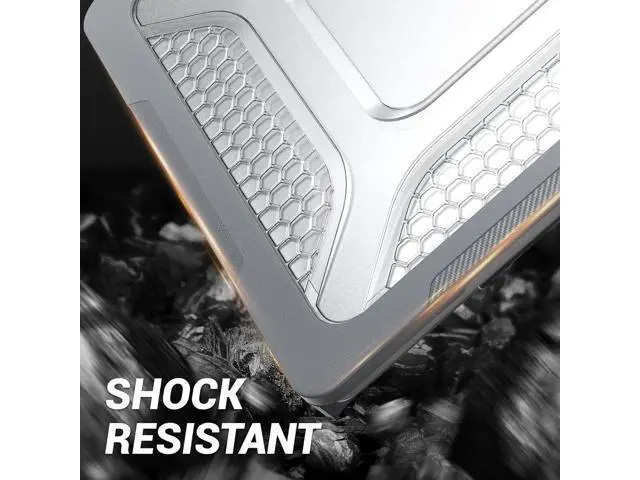 Alt view image 5 of 7 - Deuninker Case for MacBook Air 15 inch, Shock-Absorbing Protection with Folding Stand &Mouse Pad Case for MacBook Air 15 inch, Gray