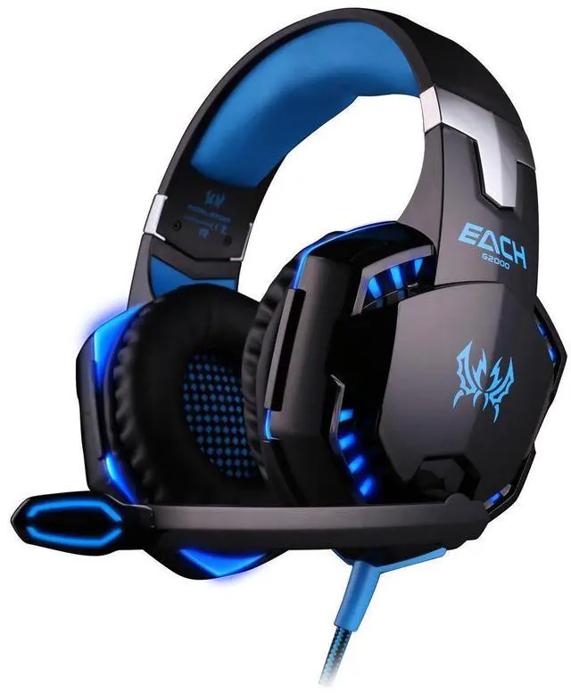 Main image of KOTION EACH G2000 Over-ear Game Gaming Headphone Headset Earphone Headband with Mic Stereo Bass LED Light for PC Game