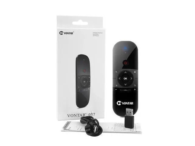 Alt view image 5 of 5 - 2.4Ghz Air Mouse Mini Wireless Keyboard English/ with Gyro Sensing IR Learning Remote Control for Android TV BOX/Mini PC