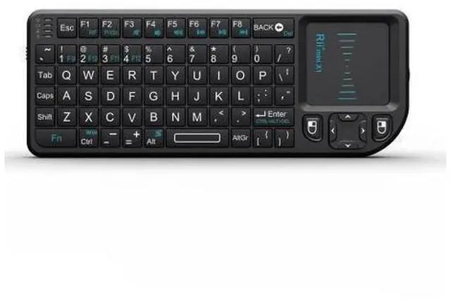 Main image of New Rii mini X1 Handheld 2.4G Wireless Keyboard Touchpad Mouse for PC Notebook Smart TV Black Keypad