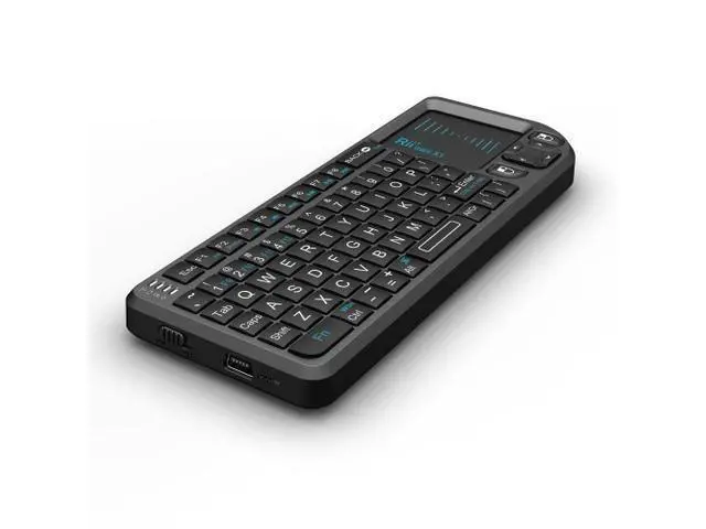 Alt view image 3 of 5 - New Rii mini X1 Handheld 2.4G Wireless Keyboard Touchpad Mouse for PC Notebook Smart TV Black Keypad