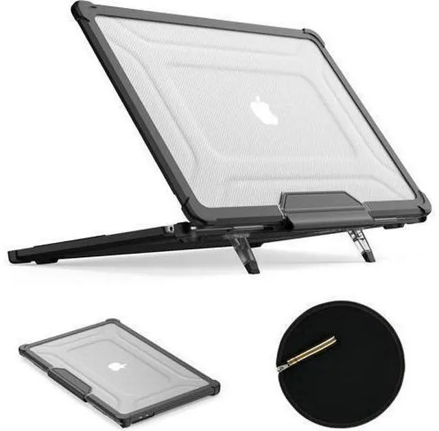 Main image of Deuninker Case for MacBook Air 15 inch, Shock-Absorbing Protection with Folding Stand &Mouse Pad Case for MacBook Air 15 inch, HardBlack