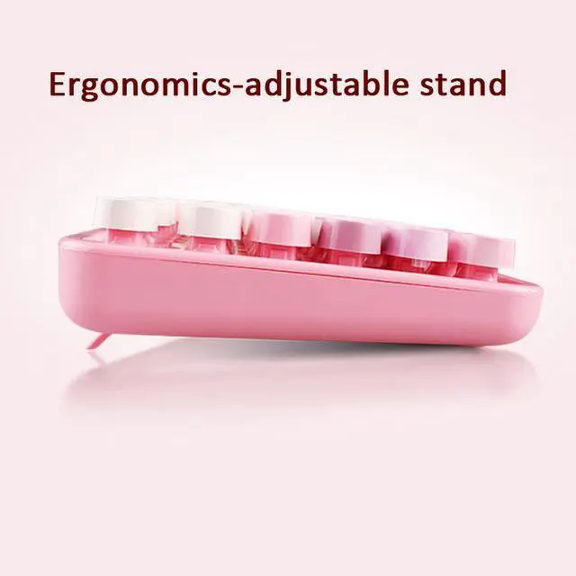 Alt view image 5 of 5 - Mofii Sweet Wireless Keyboard And Mouse Set Girls Punk Keyboard Office Set, Colour: Pink Mixed
