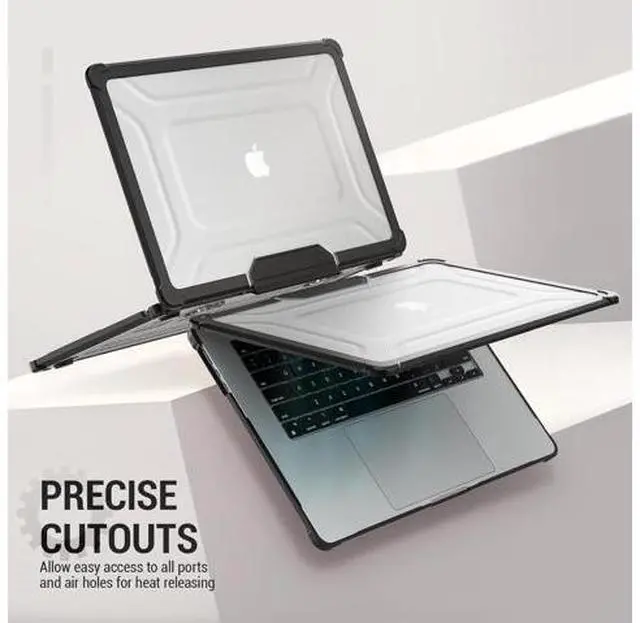 Alt view image 6 of 7 - Deuninker Case for MacBook Air 15 inch, Shock-Absorbing Protection with Folding Stand &Mouse Pad Case for MacBook Air 15 inch, HardBlack