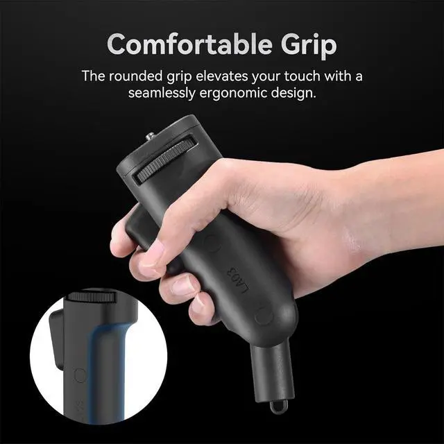 Alt view image 6 of 7 - Deuninker LA03 Light Stand Mount Adapter, 1/4" Screw Portable Handheld Flash Grip Quick Adjustment Bracket Handle for Speedlite, COB Video Light, DSLR, Camera, Camcorder, Monocular, Light Stand
