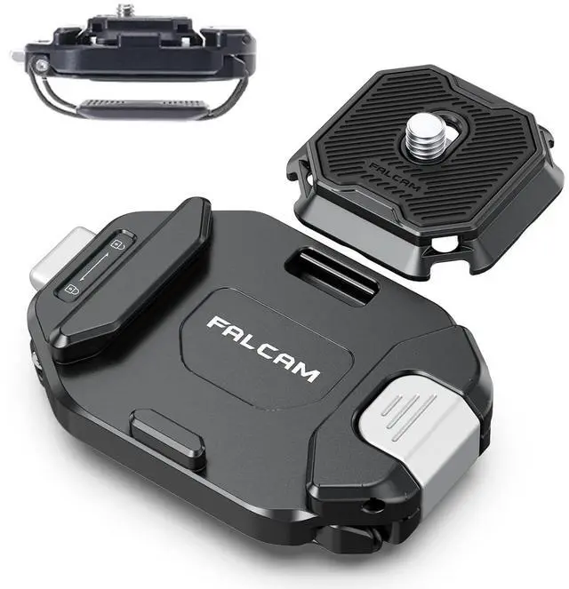 Main image of Deuninker F38 Camera Backpack Strap Clip Quick Release Kit for Backpack Straps V2, QR Plate Camera Tripod Mount