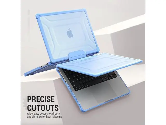 Alt view image 6 of 7 - Deuninker Case for MacBook Pro 14 inch, Shock-Absorbing Protection with Folding Stand &Mouse Pad Case for MacBook Pro 14 inch, SkyBlue