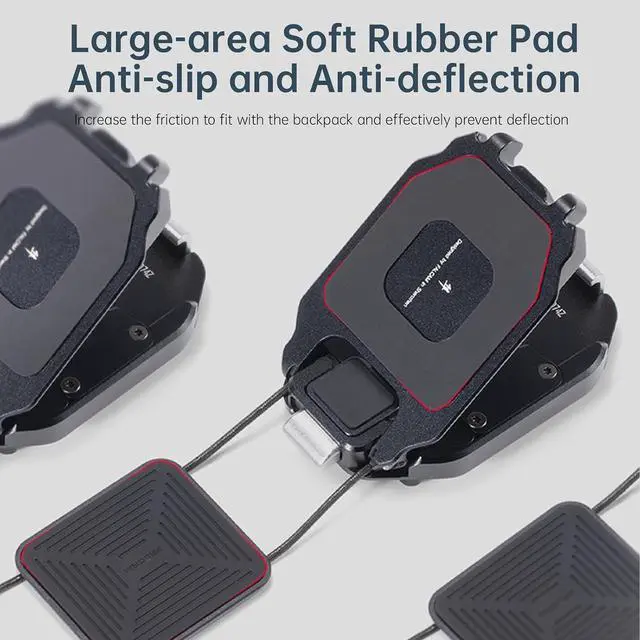 Alt view image 6 of 7 - Deuninker F38 Camera Backpack Strap Clip Quick Release Kit for Backpack Straps V2, QR Plate Camera Tripod Mount