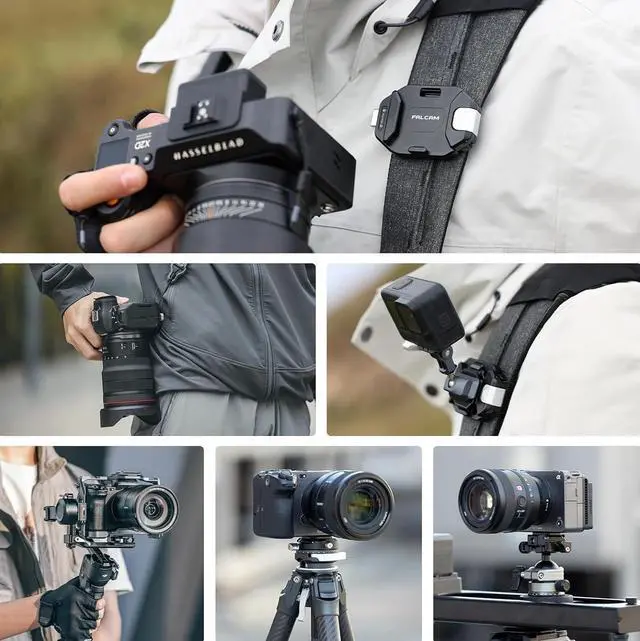 Alt view image 5 of 6 - Deuninker F38 Camera Backpack Strap Base Mount Clip Quick Release for Backpack Straps V2, QR Plate Camera Tripod Mount