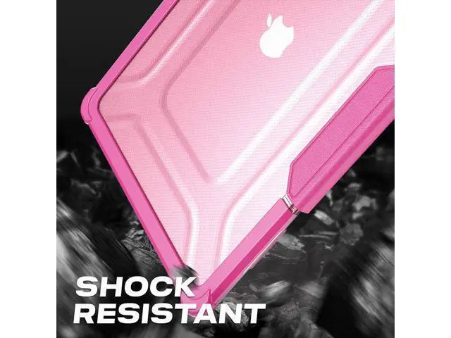 Alt view image 5 of 7 - Deuninker Case for MacBook Air 15 inch, Shock-Absorbing Protection with Folding Stand &Mouse Pad Case for MacBook Air 15 inch, Pink