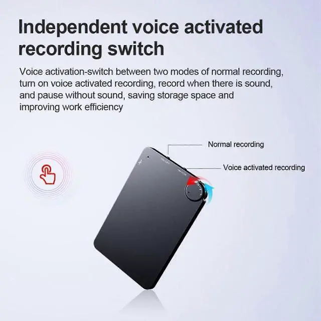 Alt view image 4 of 5 - Deuninker 64GB Digital Voice Recorder with Noise Reduction & Voice Activation for Meetings & Interviews (Black)