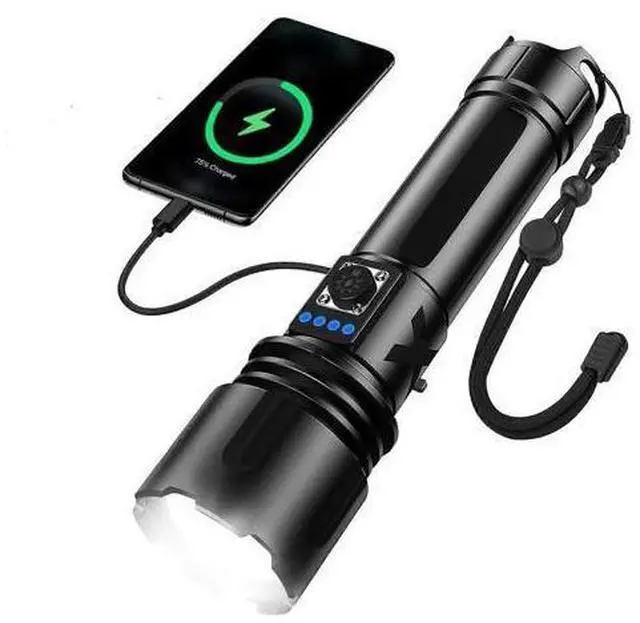 Main image of Ecocleanpath 1500 Lumen Rechargeable Tactical Flashlight, XHP70.2 LED, Magnetic Wristband, IPX6 Waterproof for Camping & Emergencies
