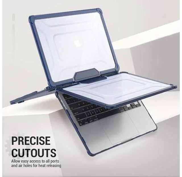 Alt view image 6 of 7 - Deuninker Case for MacBook Air 13.6 inch, Shock-Absorbing Protection with Folding Stand &Mouse Pad Case for MacBook Air 13.6 inch, Navyblue