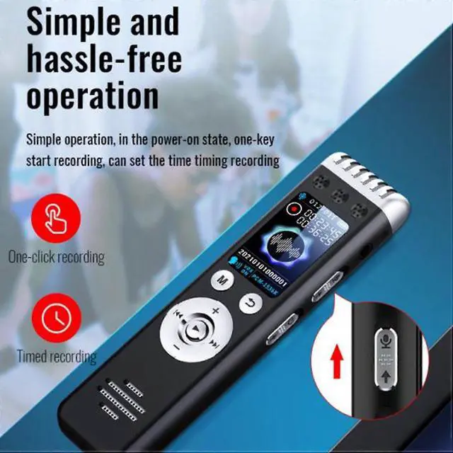 Alt view image 3 of 5 - Deuninker 64GB Digital Voice Recorder with AGC Noise Reduction, 240H Record & Long Battery for Lectures/Interviews