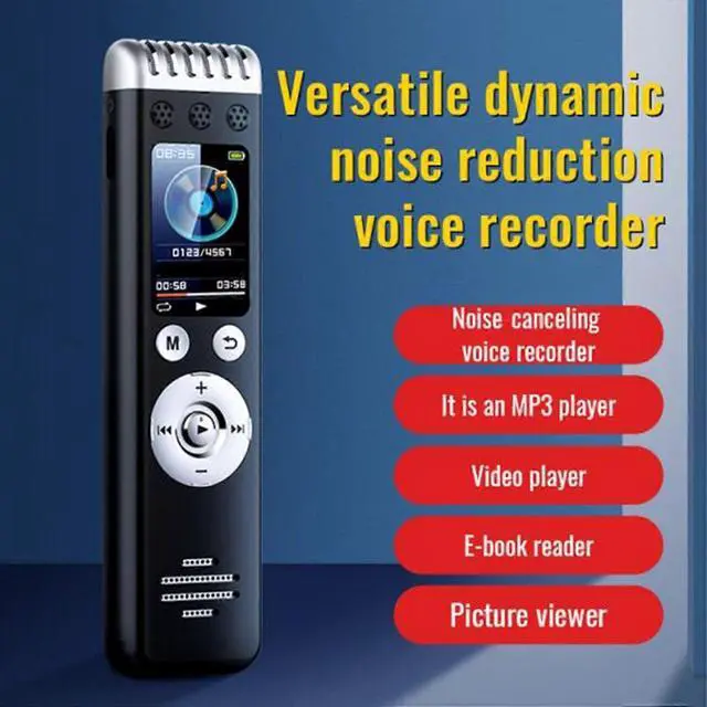 Alt view image 2 of 5 - Deuninker 64GB Digital Voice Recorder with AGC Noise Reduction, 240H Record & Long Battery for Lectures/Interviews