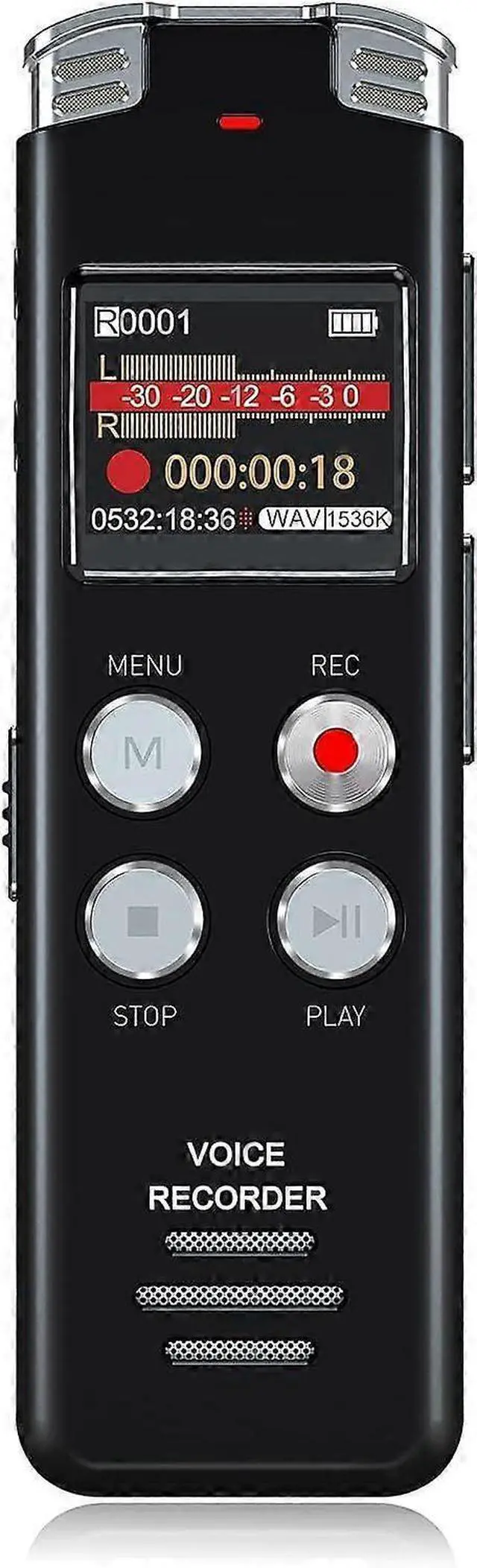 Main image of Deuninker 64GB Digital Voice Recorder with Voice Activation - Noise Cancelling Mic for Lectures & Meetings