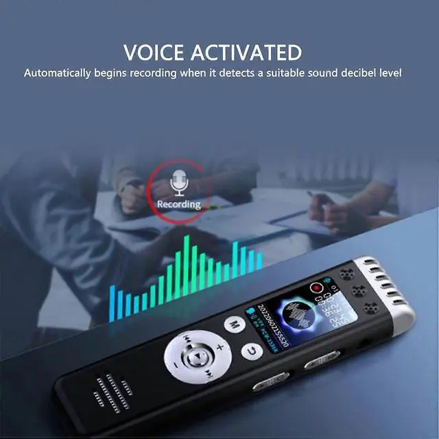 Alt view image 4 of 5 - Deuninker 64GB Digital Voice Recorder with AGC Noise Reduction, 240H Record & Long Battery for Lectures/Interviews