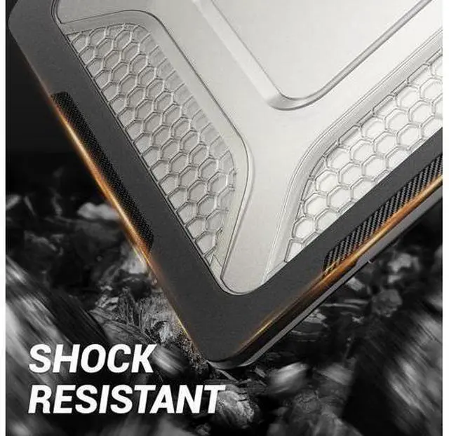 Alt view image 5 of 7 - Deuninker Case for MacBook Air 15 inch, Shock-Absorbing Protection with Folding Stand &Mouse Pad Case for MacBook Air 15 inch, Black
