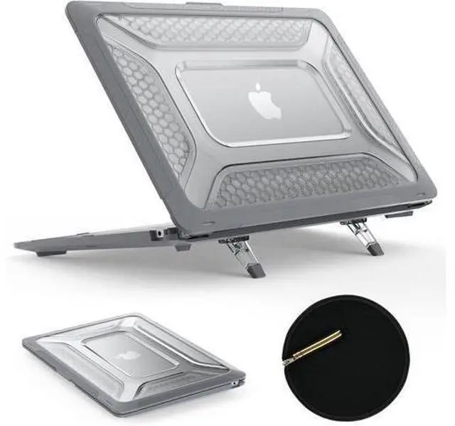 Main image of Deuninker Case for MacBook Pro 16 inch, Shock-Absorbing Protection with Folding Stand &Mouse Pad Case for MacBook Pro 16 inch, Gray
