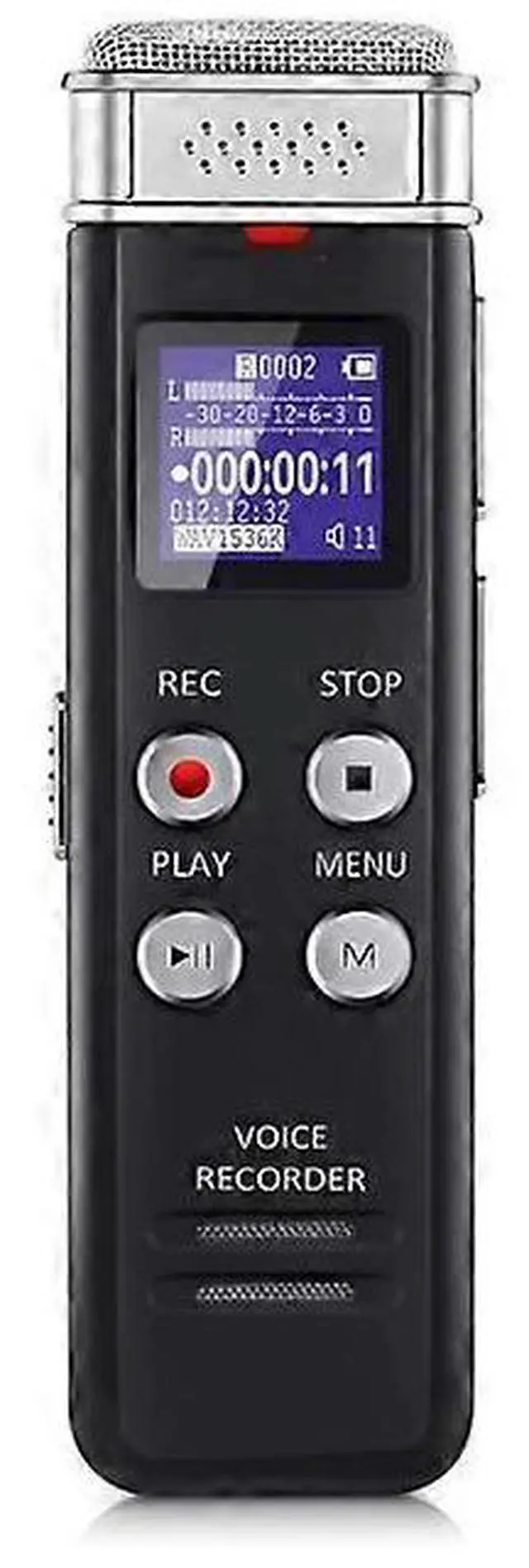 Main image of Deuninker L157 Digital Voice Recorder with Voice Activation, USB Rechargeable Dictaphone, Black