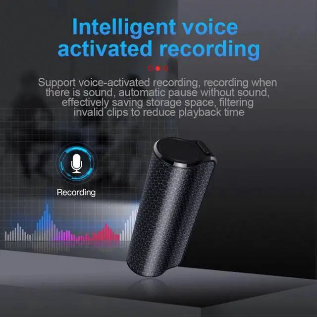 Alt view image 4 of 5 - Deuninker 8GB Digital Voice Recorder with HD Noise Reduction, Voice Activation & HiFi Audio, Portable MP3 Player (Black)