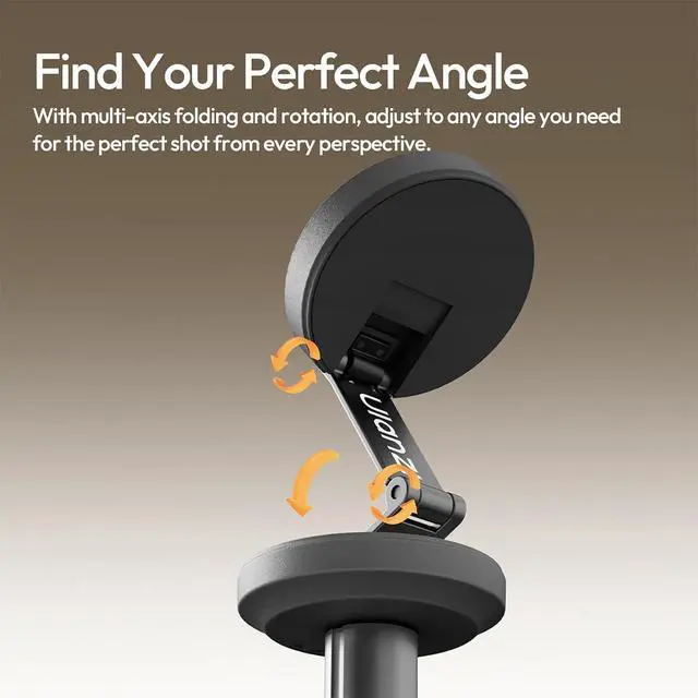 Alt view image 4 of 7 - Deuninker MT85 Magnetic Phone Tripod for iPhone 60" Extendable & Automatic Selfie Stick with Remote, Portable iPhone Tripod Stand for Video Recording, Live Stream, Vlog, White