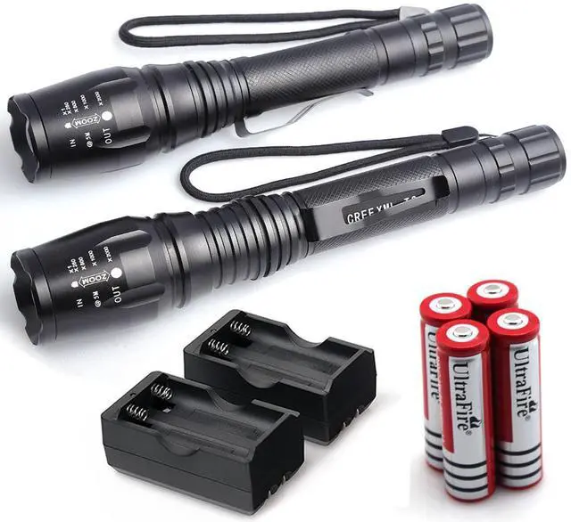 Main image of 2X UltraFire Led Flashlight Torch 2500 Lumens Cree T6 XML+Battery And Charger
