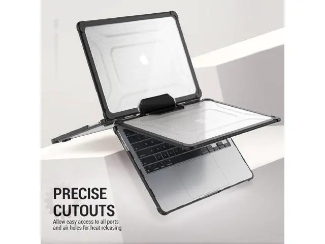 Alt view image 6 of 7 - Deuninker Case for MacBook Pro 16 inch, Shock-Absorbing Protection with Folding Stand &Mouse Pad Case for MacBook Pro 16 inch, HardBlack