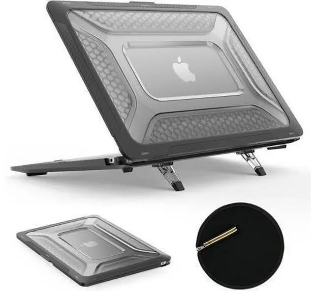 Main image of Deuninker Case for MacBook Pro 14 inch, Shock-Absorbing Protection with Folding Stand &Mouse Pad Case for MacBook Pro 14 inch, Black