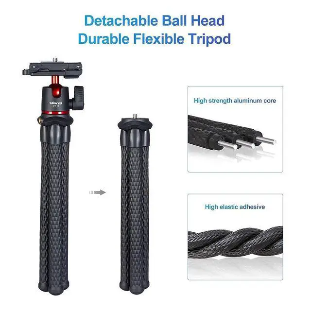 Alt view image 5 of 7 - Deuninker Camera Tripod Flexible + Cute LITE Waterproof Light