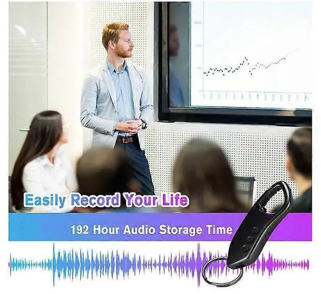 Alt view image 2 of 5 - Deuninker 64GB Portable Voice Recorder with MP3 Player & USB Flash Drive, HD Stereo Recording, Rechargeable (Black)