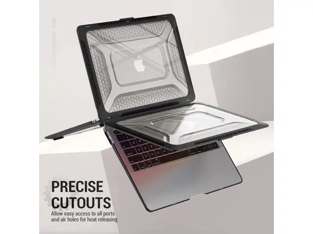 Alt view image 6 of 7 - Deuninker Case for MacBook Pro 16 inch, Shock-Absorbing Protection with Folding Stand &Mouse Pad Case for MacBook Pro 16 inch, Black