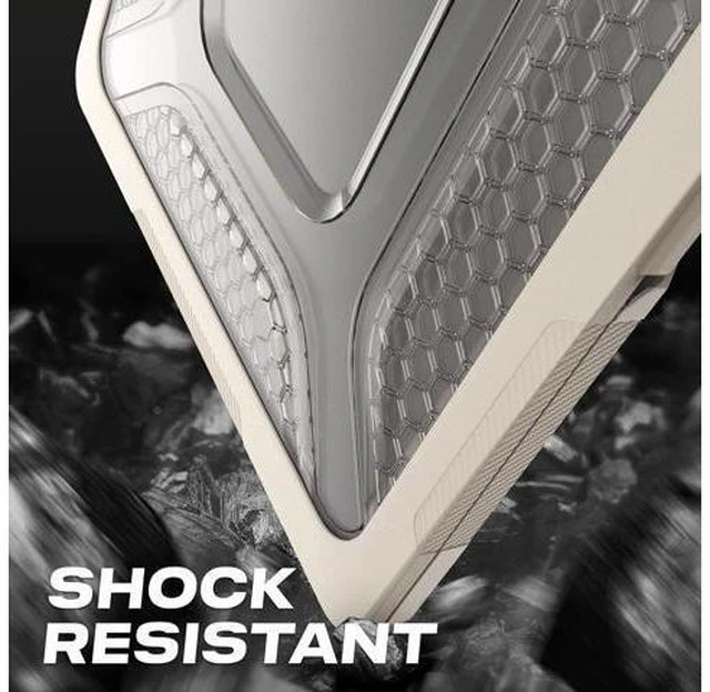 Alt view image 5 of 7 - Deuninker Case for MacBook Air 13.6 inch, Shock-Absorbing Protection with Folding Stand &Mouse Pad Case for MacBook Air 13.6 inch, Beige