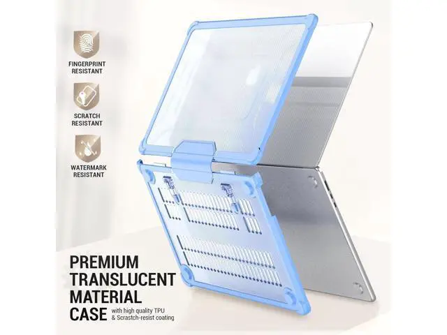 Alt view image 4 of 7 - Deuninker Case for MacBook Air 15 inch, Shock-Absorbing Protection with Folding Stand &Mouse Pad Case for MacBook Air 15 inch, SkyBlue
