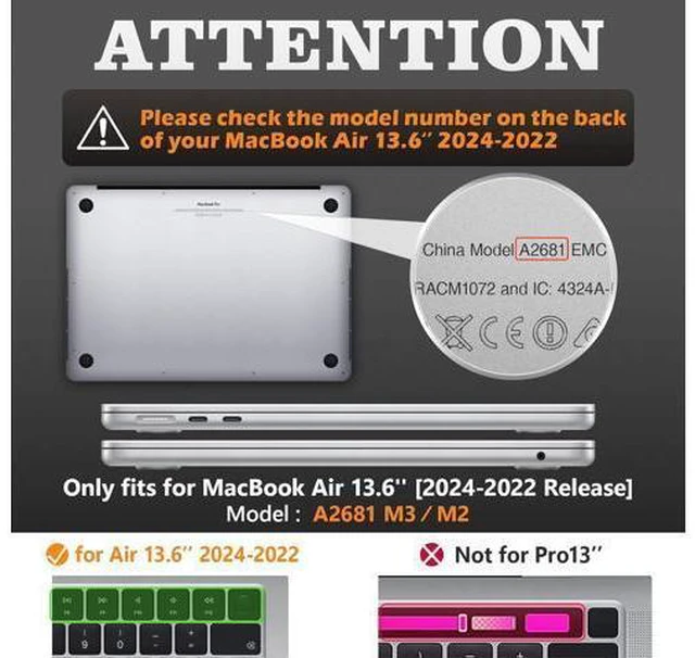 Alt view image 2 of 7 - Deuninker Case for MacBook Air 13.6 inch, Shock-Absorbing Protection with Folding Stand &Mouse Pad Case for MacBook Air 13.6 inch, Pink