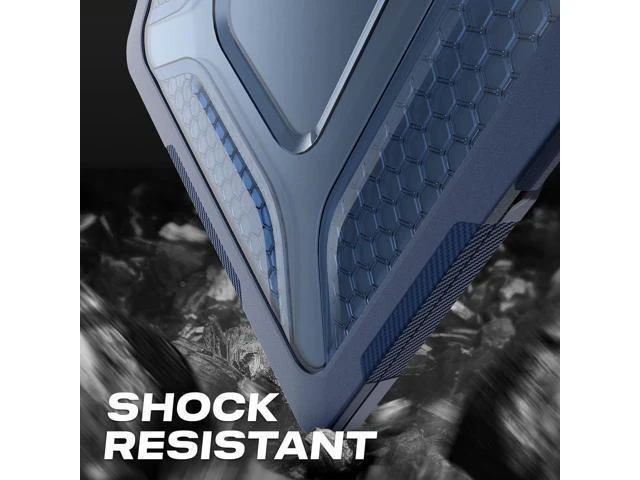 Alt view image 5 of 7 - Deuninker Case for MacBook Air 13.6 inch, Shock-Absorbing Protection with Folding Stand &Mouse Pad Case for MacBook Air 13.6 inch, Blue