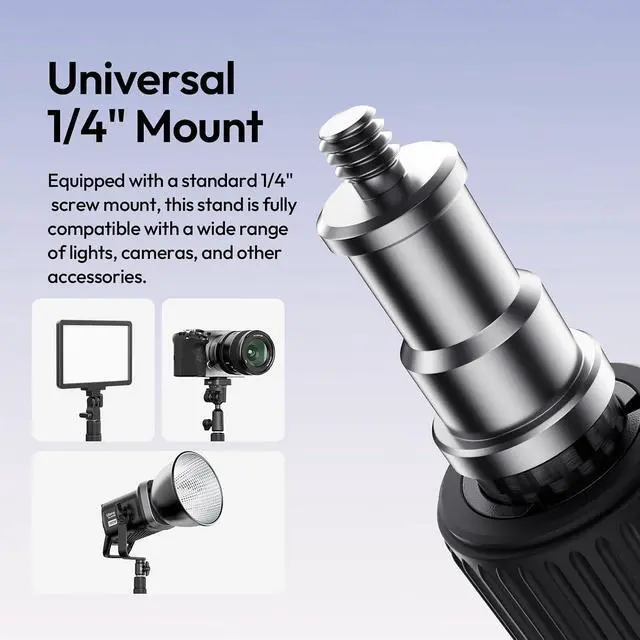 Alt view image 7 of 7 - Deuninker Light Stand Carbon Fiber T230, Adjustable Tripod Stand for Photography, 230cm/99.55inch Studio Sturdy Tripod for Speedlight Flash Softbox Strobe Light Camera with Carrying Bag