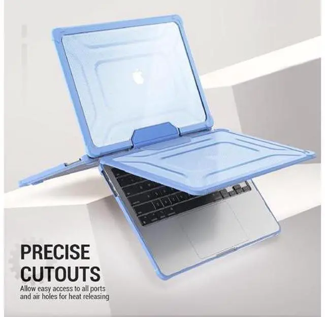 Alt view image 6 of 7 - Deuninker Case for MacBook Pro 16 inch 2024-2021 A3403 A3186 A2991 A2780 A2485, Shock-Absorbing Protection with Folding Stand &Mouse Pad/Bag Case for MacBook Pro 16'' M4/M3/M2/M1 (SkyBlue)