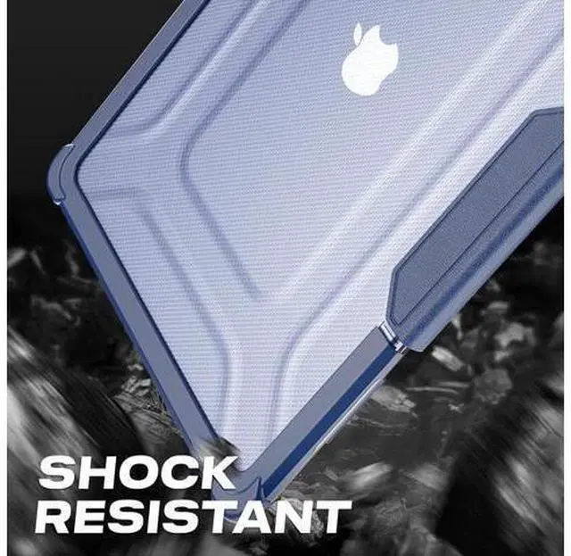 Alt view image 5 of 7 - Deuninker Case for MacBook Air 15 inch, Shock-Absorbing Protection with Folding Stand &Mouse Pad Case for MacBook Air 15 inch, Navyblue