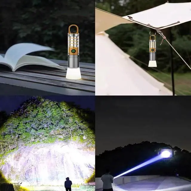 Alt view image 10 of 10 - Aijolenly High Power Flashlights, 100000 High Lumen Rechargeable LED Flashlights, 6 Modes, Waterproof and Powerful Flashlights, Suitable for Family Camping and Hiking