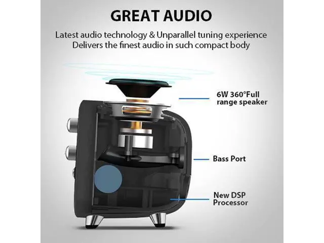 Alt view image 4 of 5 - Divoom Tivoo Retro Bluetooth Speaker - Pixel Art DIY Box, RGB Programmable 16X16 LED, Support Android & iOS; TF/SD Card & Aux 3.9X3X3.2 Inches