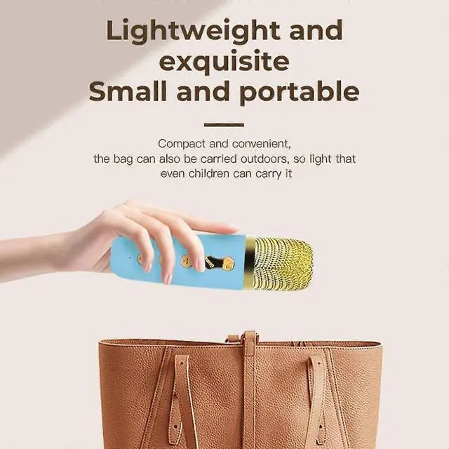 Alt view image 3 of 5 - Deuninker Portable Karaoke Machine with 2 Wireless Mics, Bluetooth Speaker for Kids & Adults, LED Lights, 10H Playback