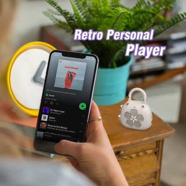 Alt view image 4 of 5 - Deuninker Cute Retro Bluetooth Speaker, Mini Portable with Mighty Sound, Ideal Gift for Kids & Decor