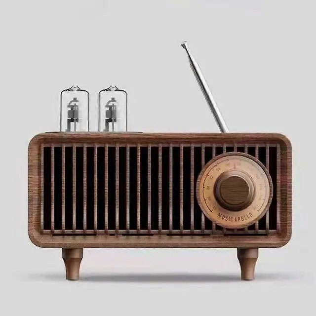 Alt view image 5 of 5 - Deuninker Retro Bluetooth Speaker with Radio & Light, Vintage Wireless Speaker for Home Office Outdoor (Black)