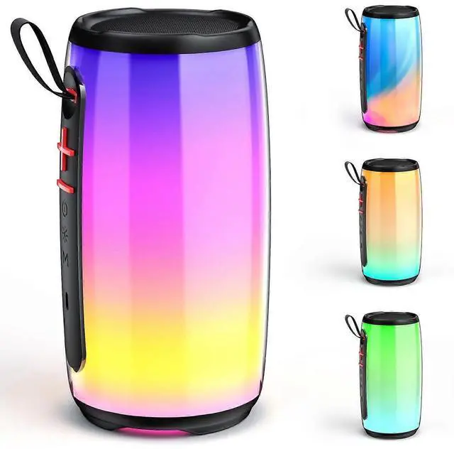 Main image of Ecocleanpath Waterproof Bluetooth Speaker with Colorful Lights, 12H Play, TWS Pairing, HD Bass for Outdoor Party