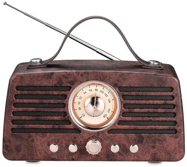 Main image of Deuninker Retro Bluetooth Speaker with FM Radio, 10W Stereo Sound & 8H Playtime, Portable Wireless Speaker for Home & Outdoor