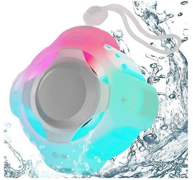 Main image of Ecocleanpath IPX7 Waterproof Bluetooth Speaker with Color Lights, Floating, 24H Playtime, TWS Stereo (Transparent)