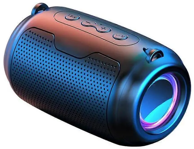 Main image of Ecocleanpath Super-Compact Metal Bluetooth Speaker, IPX7 Waterproof, 12H Playtime, Lanyard for Travel (Black)